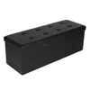 Waterproof foldable Leather Surface Storage laundry Ottoman/box bench