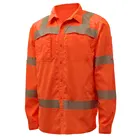New Designed Lightweight Shirt Rip Stop Bottom Down Safety Shirt