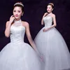 Korean Fashion Vestido De Novia sexy halter neck lace ball gown wedding dress