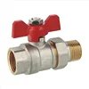 PN25 Aluminum Butterfly Handle Forged Ball Valve With Union