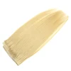 Flat weft remy hair extensions hair weft