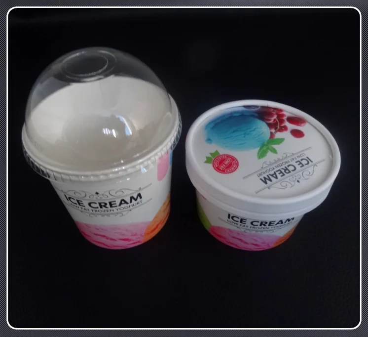 Disposable 8oz 12 oz Wholesale Ice Cream Container with Lid, View ice