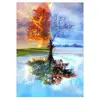 New 5D Diamond Painting Four Seasons Tree Sticking and Cross Embroidery Decorative Painting aliexpress wish amazon hot selling