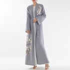 2019 new design islamic clothing women abaya long summer floral kimono cardigan
