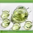 High quality heat resistant glass teapot flower tea pot with double wall glass cup