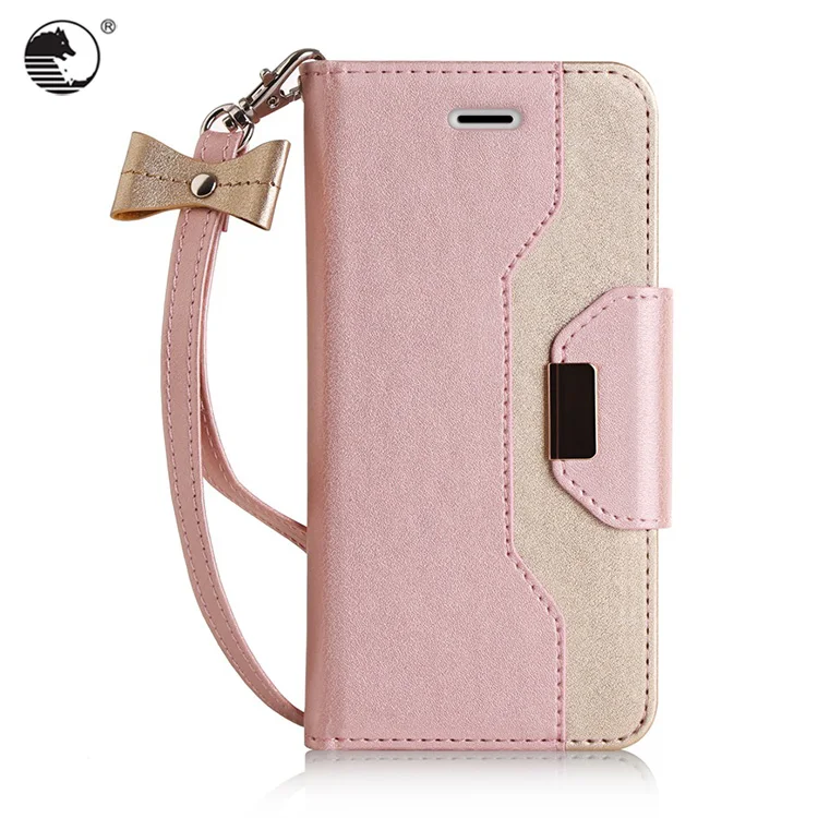 2016 последний продукт с зеркалом отделения для карточек сумки кожаный кошелек мобильный телефон чехол для iPhone 6 S