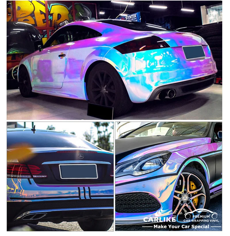 Carlike Holographic Rainbow Chrome Car Wraps Vinyl Buy Car Wraps