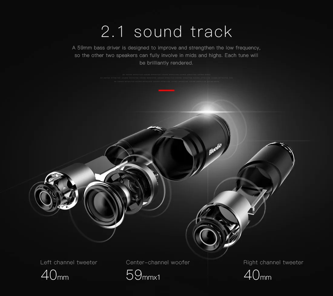 LIWEI 2019 New Product Bluedio US Wireless Bluetooth Satellite 2.1 Speaker System with Amplifier, Mic,low Output Power - ANKUX Tech Co., Ltd