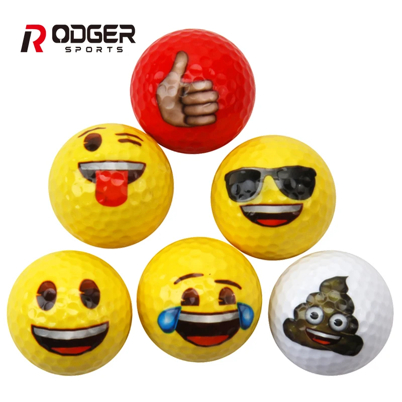 Mejor Precio emoji pelota de golf logotipo impreso personalizado bolas
