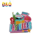 USA souvenirs city travel custom 3d las vegas fridge magnet