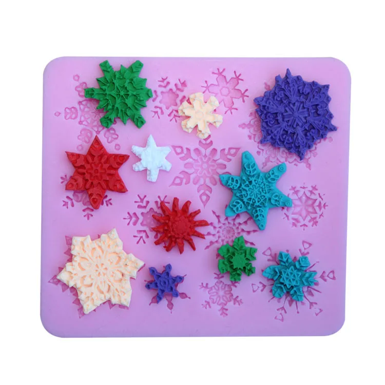 Diy Silicone Cake Baking Tool 9.5cm * 8.5cm Snowflake Cookie Mold Liquid Silicone Mold Silicon Molds Cake Decorating Lace