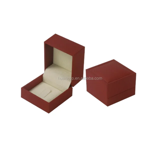 hot sale plastic ring packaging box with velvet lining special