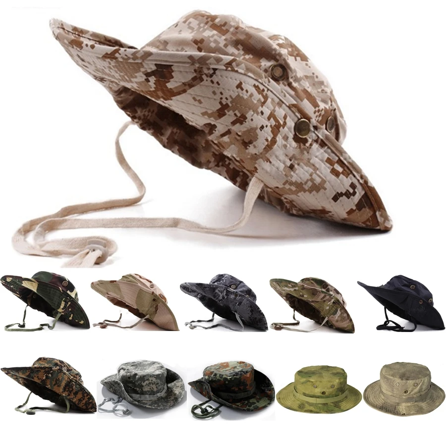 Unisex Tactical Military Camouflage Boonie Caps Nepalese Hats Army Mens Accessories Outdoor Casual Hat