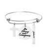 Fashion Silver Steel Religious Cross Bracelet With Bar for Woman Charm Bangles