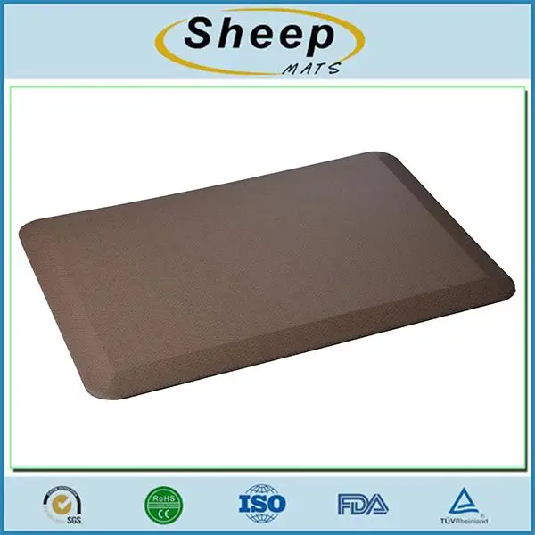 OEM decorative pvc leather anti fatigue waterproof pu foam kitchen floor mat