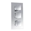 Square Thermostatic Concealed Bath Shower Thermostatic Control Valve Diverter, Chrome