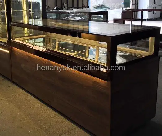 Vertical Cake Bakery Display Cabinet LED Marble  Stainless Steel Cake Refrigerator Showcase