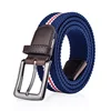 2019 new elastic waist belt ladies elastic belt Zinc alloy woven unisex elastic belt