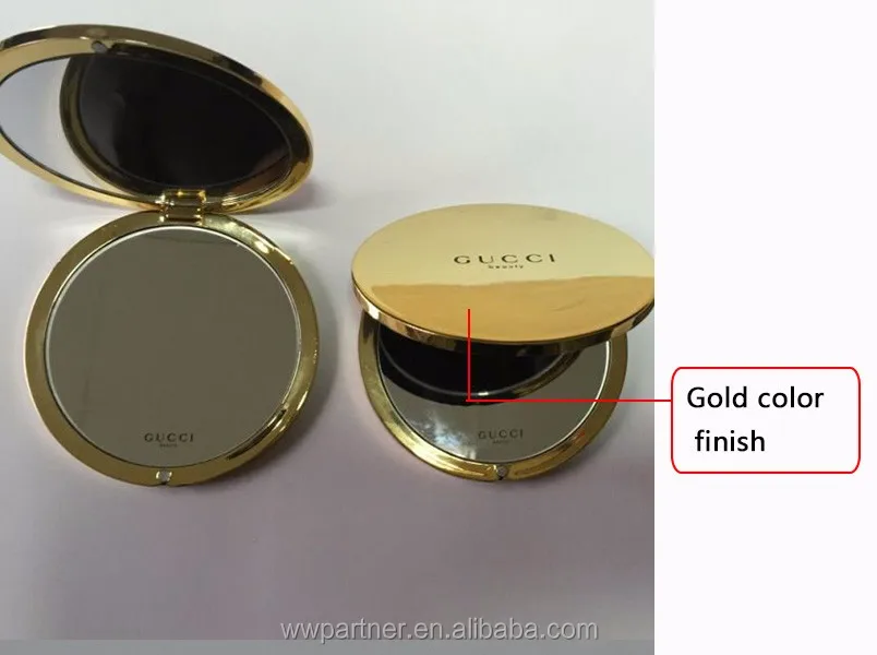 closure compact pocket mirror, round plastic makeup mirror