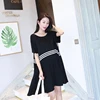 Spring And Summer New Women's Korean Version Of The Big Short-sleeved Fashion Knit Dress
