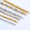 Width 2mm/3mm/4mm/5.5mm/6.6mm/7mm High Quality 316L Stainless Steel Shiny Double Square Linked Twist Rope Necklace Chain