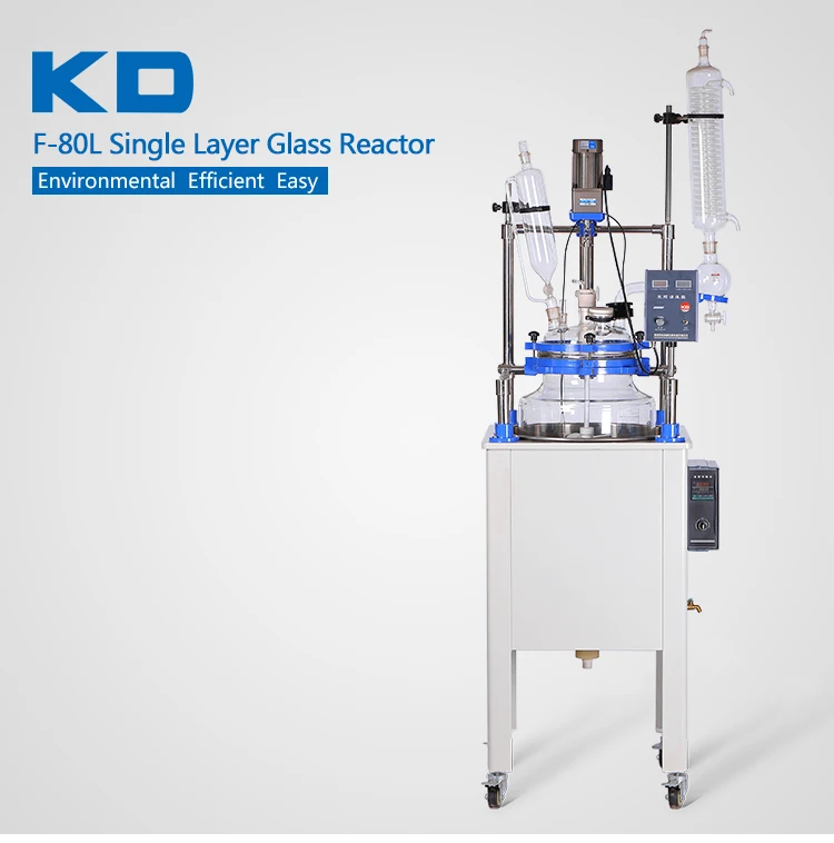 Biotechnology Lab Single Layer Glass Reactor Machine