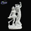 Factory direct sale classic stone marble outdoor nude man and woman sculpture