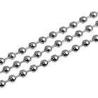 DGXS 100meter per Roll nickel free Metal silver 2mm bead ball military army dog tags chain necklace blulk for crafts