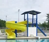 Small private fiberglass swimming pool slide for home use