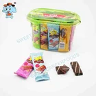 sandwich chocolate coated with soft candy filled sweets