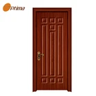 hot designs front pvc wooden bathroom office door with glass window