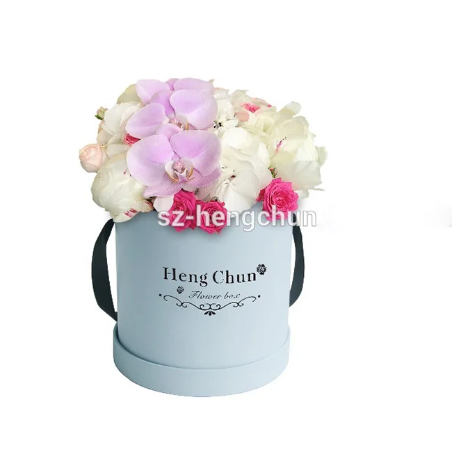 tube gift packaging flowers ribbons packaging round hat box for