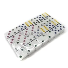 Family Double High Quality Dominoes High Quality Family Classic Game Ivory Double Color Domino With Colored Dots