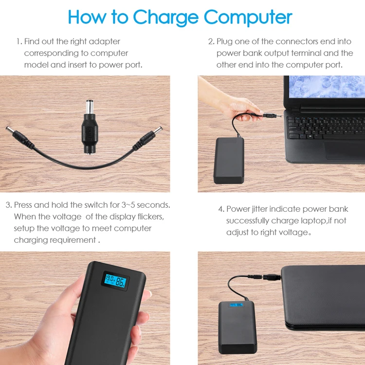 Libower Laptop Power Bank Laptop Charger for laptop ACER,HP,DELL,LENOVO,TOSHIBA - ANKUX.COM