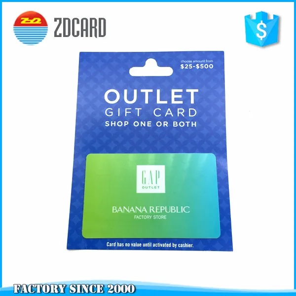 pvc barcode email egift cards deals with holder backer
