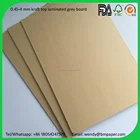China PAPER 1mm 1.5mm 2mm Kraft Paper Back Duplex Board Grey Back