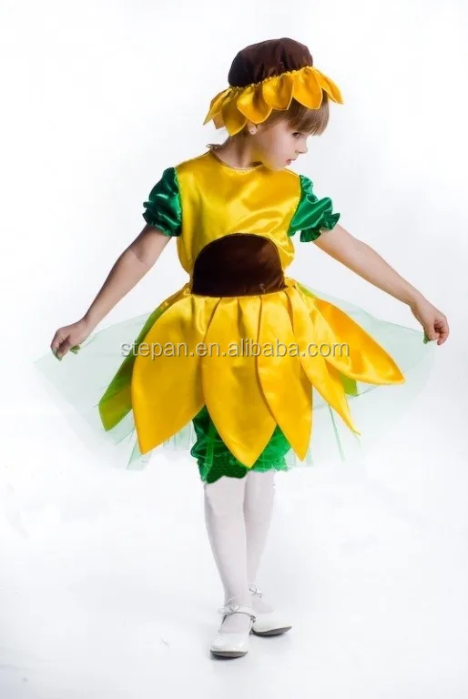 Tz87167 Children Sunflower Fancy Dress Costumes Buy Sunflower Fancy