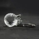 Wholesale Cheaper Crystal golf ball Keychain for Sports souvenir Gifts