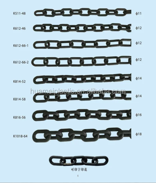 Various sizes Plastic chain