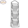 Factory Directly 3 Tier Metal Black Storage Market Basket For Displaying Food Baby items etc