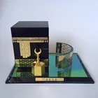 Europe Gift Islamic MH-LP0223 Glass Kabba Makkah Crystal Gold Islamic Gift