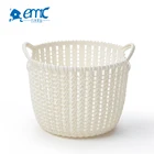 Wholesale bulk foldable plastic wicker clothes laundry basket