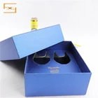 Wholesale high end wine glass cardboard display gift boxes