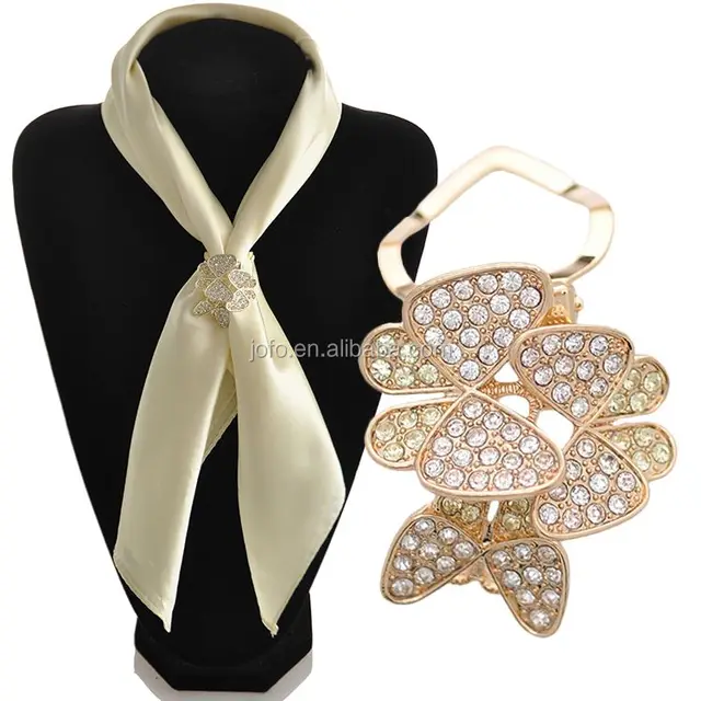 korean fashion wild butterfly tricyclic scarf buckle brooch 2016