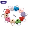 AJF TUV, RoHs , EN-73 TEST PASSED Top quality and hot sale high polished colorful valentine's gift heart shape Love lock