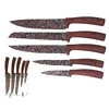6pcs stainless steel with black handle of decorative kitchen knife set