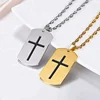 MECYLIFE Inspirational Cross Jewelry Necklace Men's Military Pendant Engraved Cross Pendant