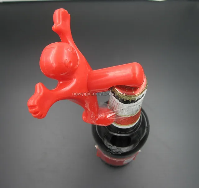 sir perkys happy man bottle stopper, beer bottle opener,wine