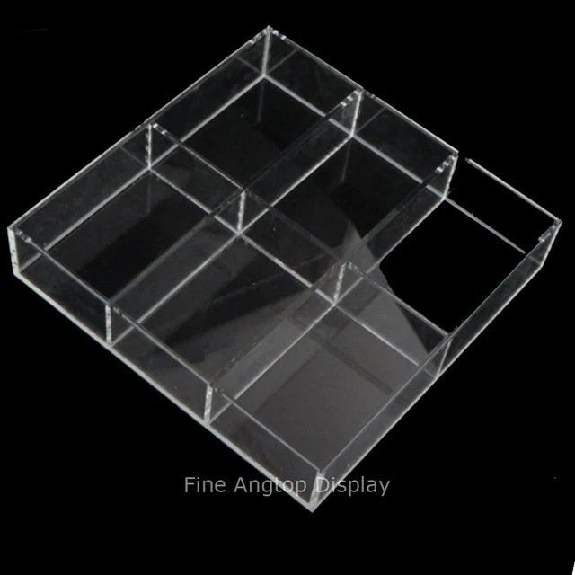 Clear Small Acrylic Tray for Decorative Display Countertop Jewelry Beads  Organizer Tray With 6 Dividers - AliExpress