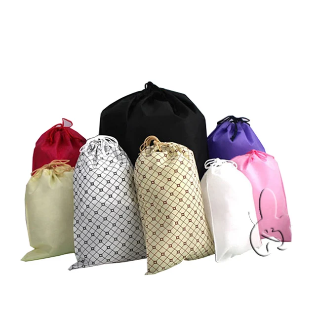 handmade printed non woven drawstring bag for promotion gift